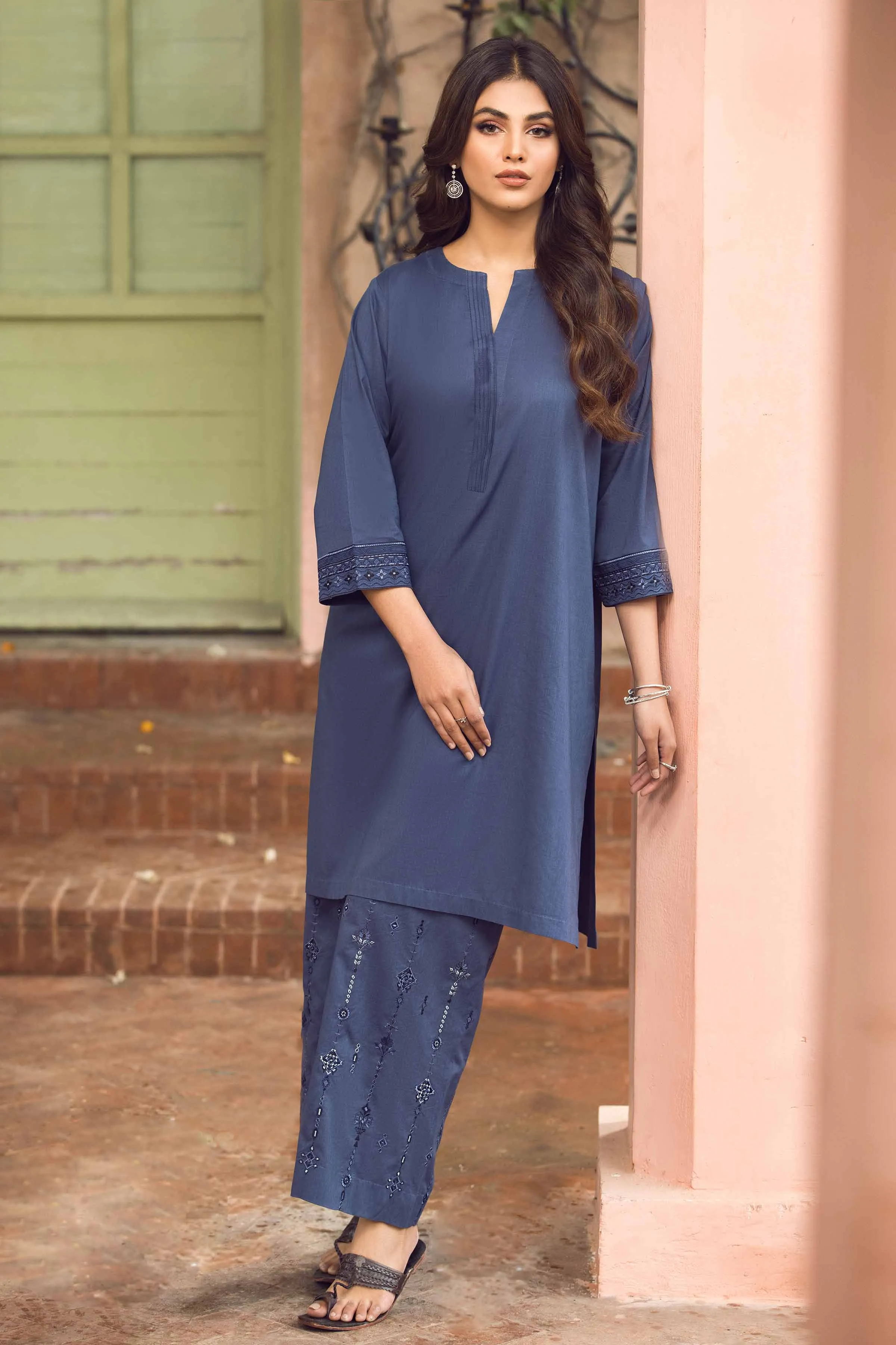 2 Piece - Embroidered Suit - PS23-19