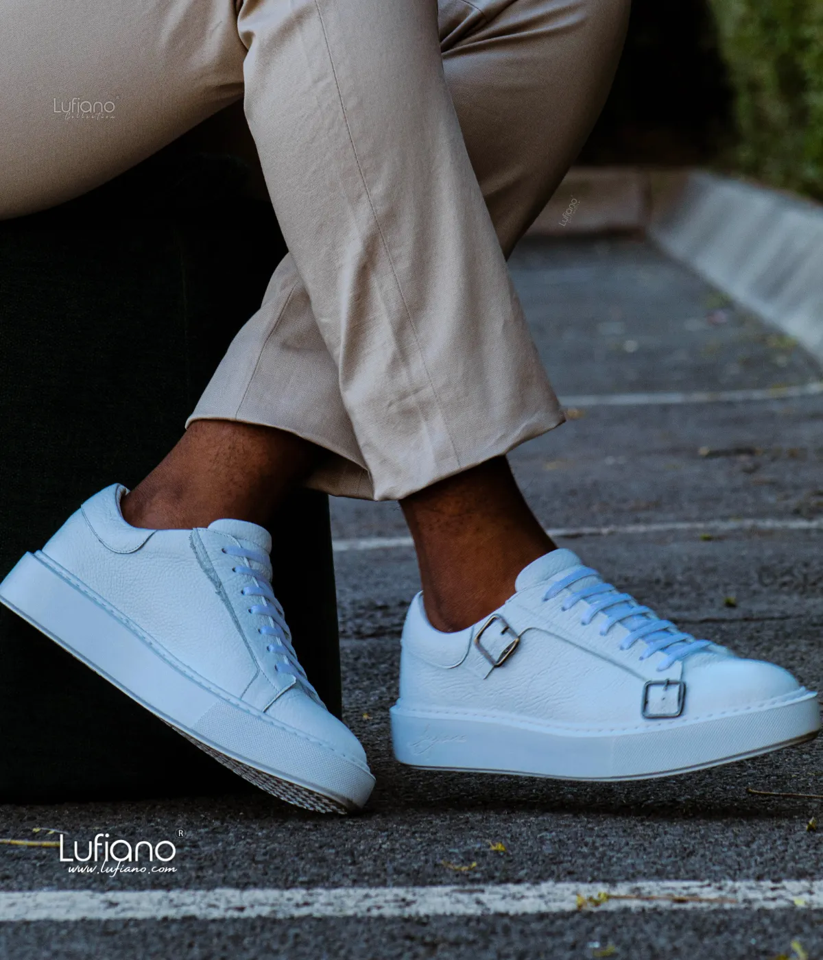 200  Lufiano Lace Up : White