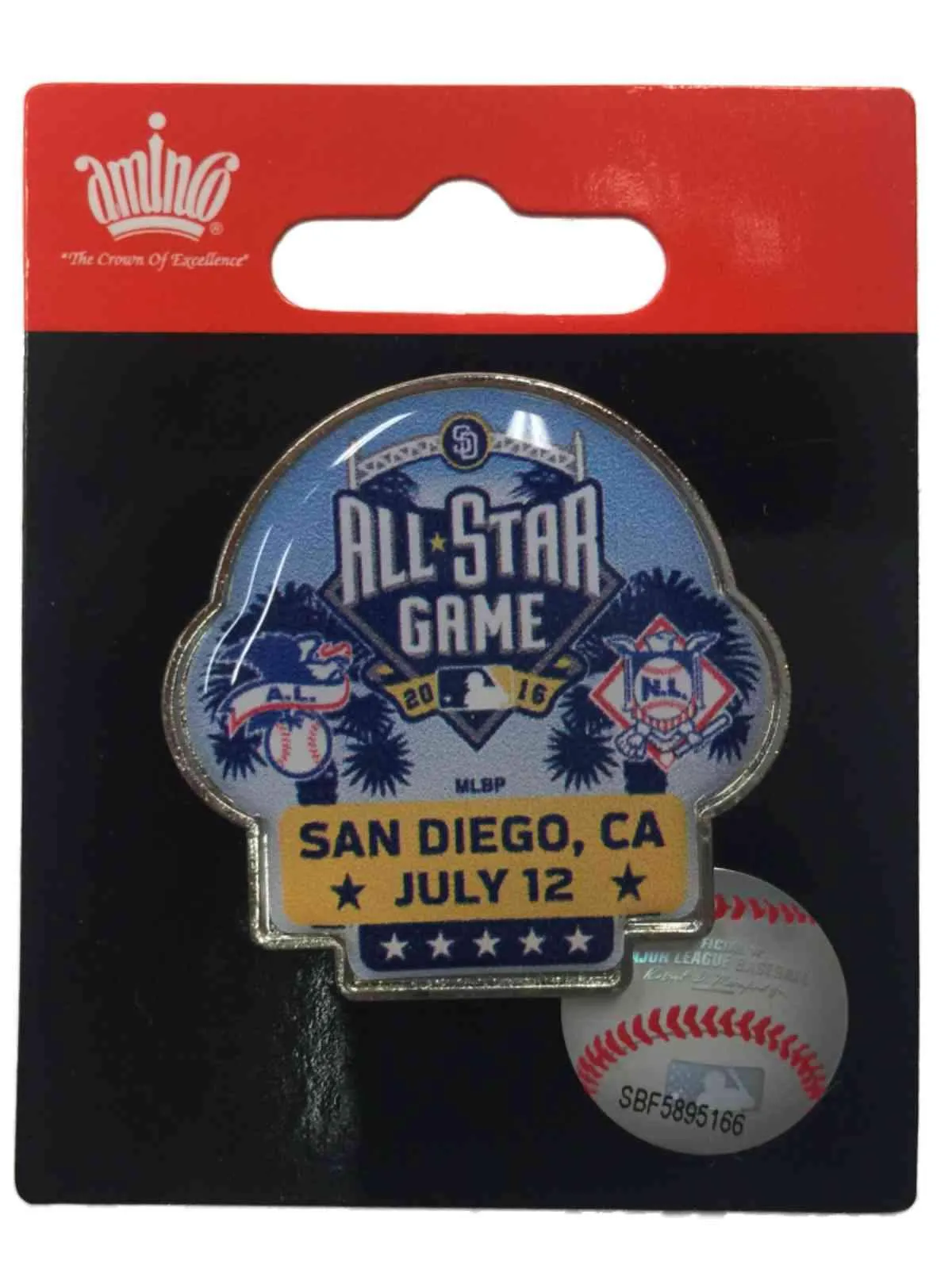 2016 MLB All-Star Game San Diego Dueling AL vs NL Teams Collectible Lapel Pin