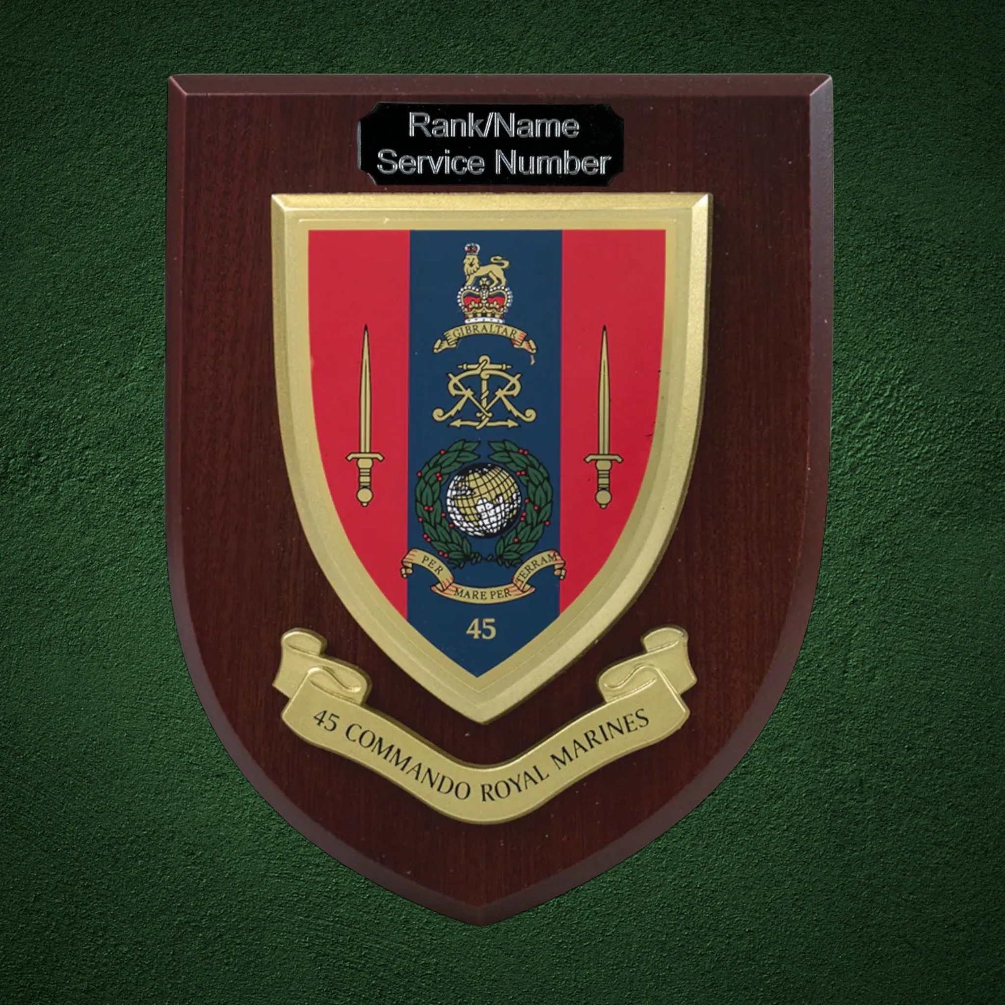 45 Commando Plaque