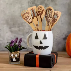 5Pcs Non-stick Wooden Halloween Cooking Utensils Set