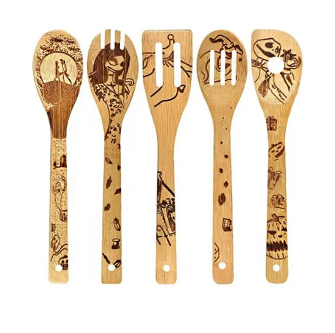 5Pcs Non-stick Wooden Halloween Cooking Utensils Set