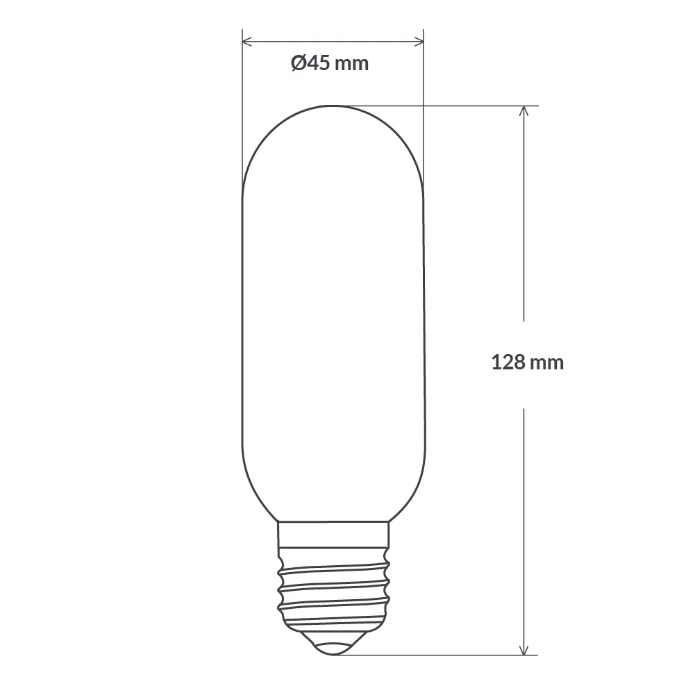 6W Tubular LED Light Bulb E27 in Extra Warm