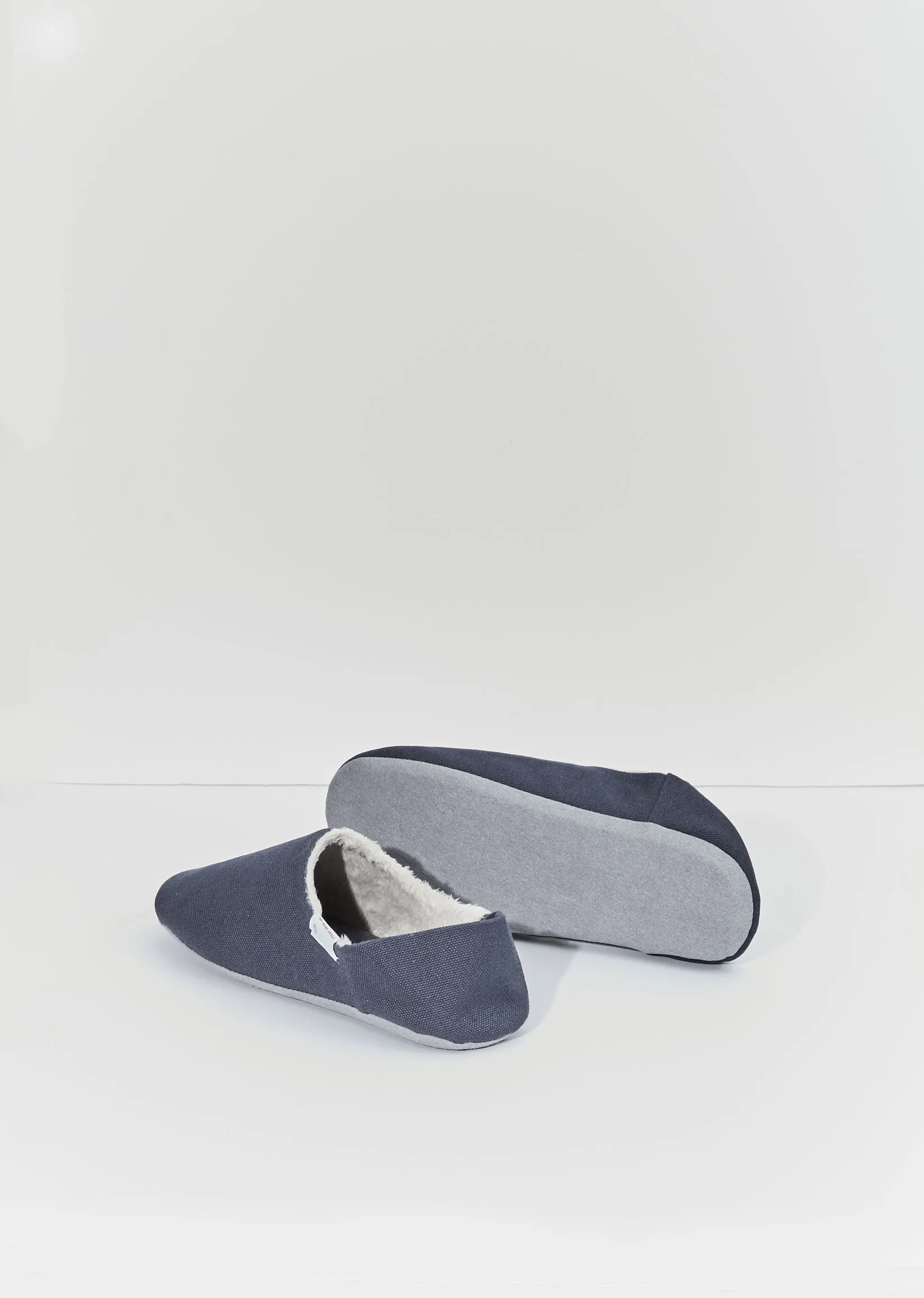 Abe Canvas Wool-Lined Home Shoes — Grey