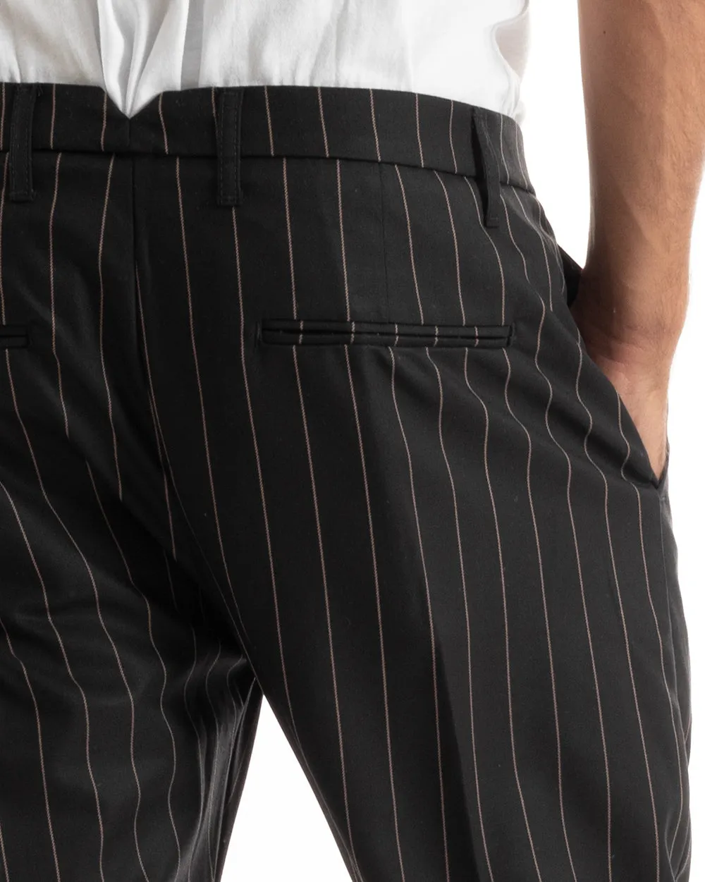 Abito Uomo Doppiopetto Vestito Viscosa Completo Giacca Pantaloni Nero Elegante Cerimonia GIOSAL-OU2156A