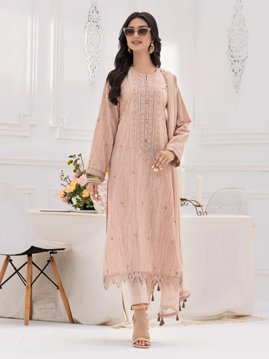 ACE Galleria Bahaar Festive Embroidered Dobby 3Pc Suit A-WU3P23-22777