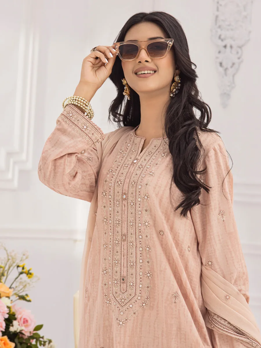 ACE Galleria Bahaar Festive Embroidered Dobby 3Pc Suit A-WU3P23-22777