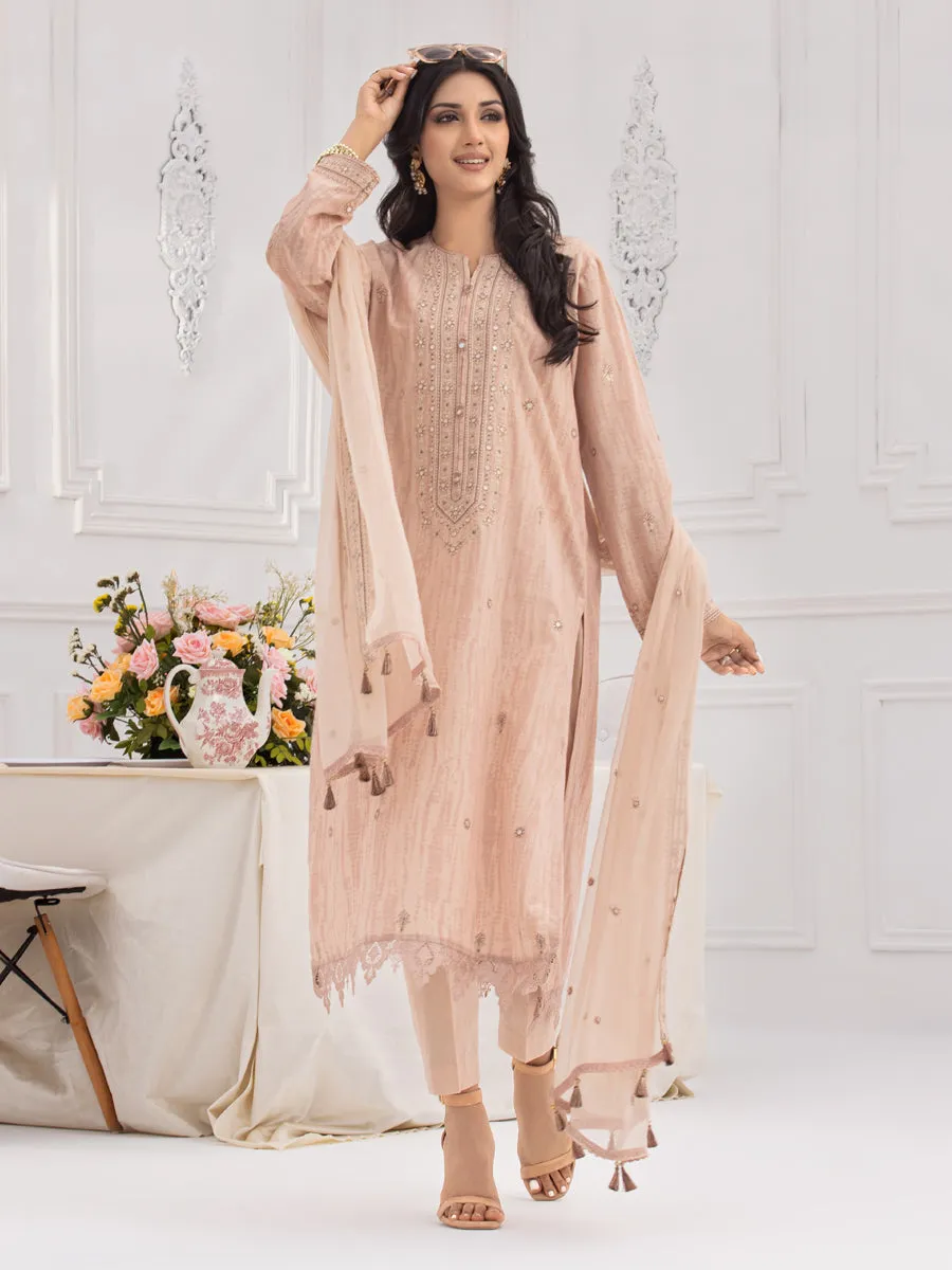 ACE Galleria Bahaar Festive Embroidered Dobby 3Pc Suit A-WU3P23-22777