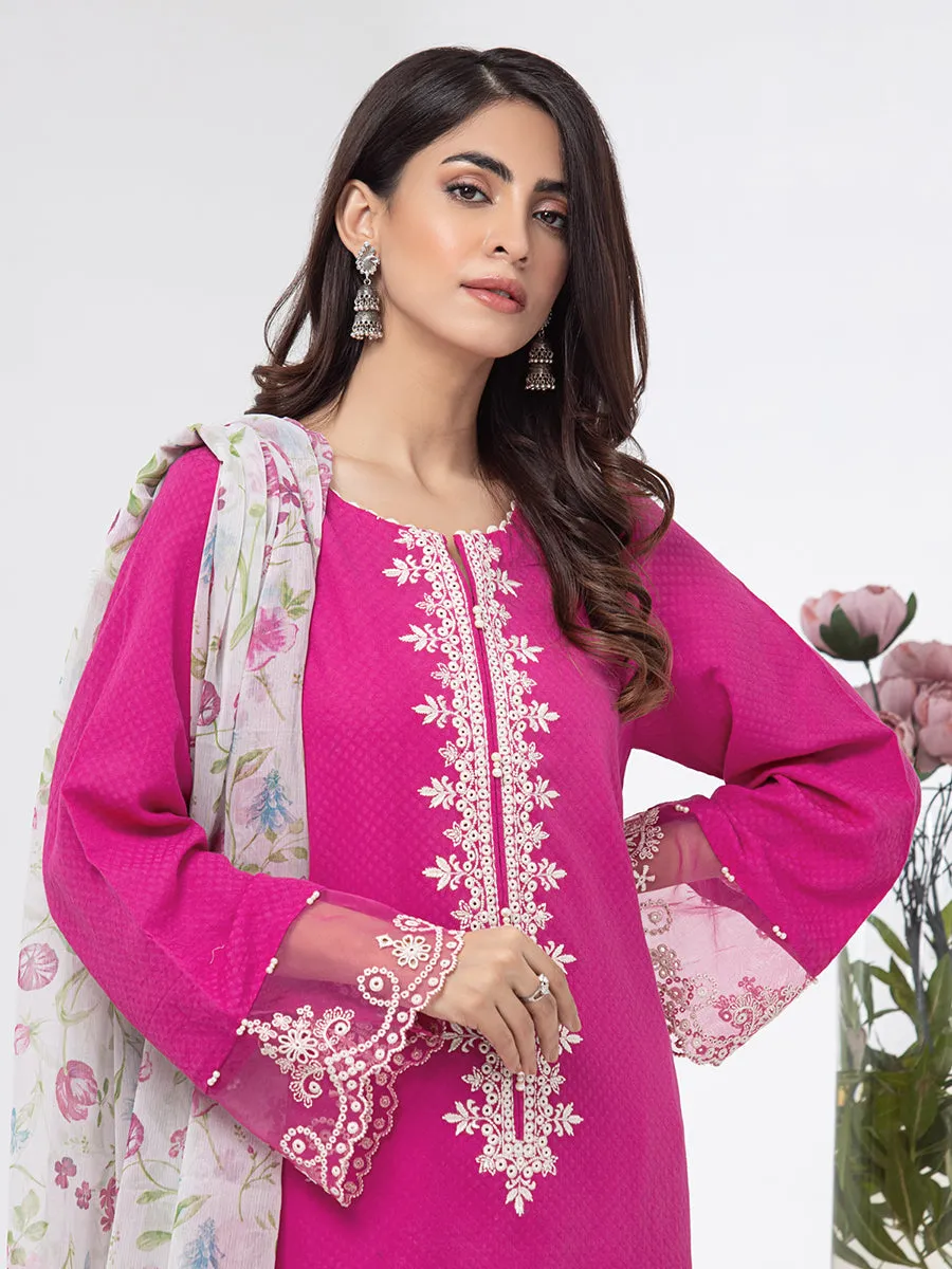 ACE Galleria Bahaar Festive Embroidered Dobby 3Pc Suit A-WU3PML23-22797