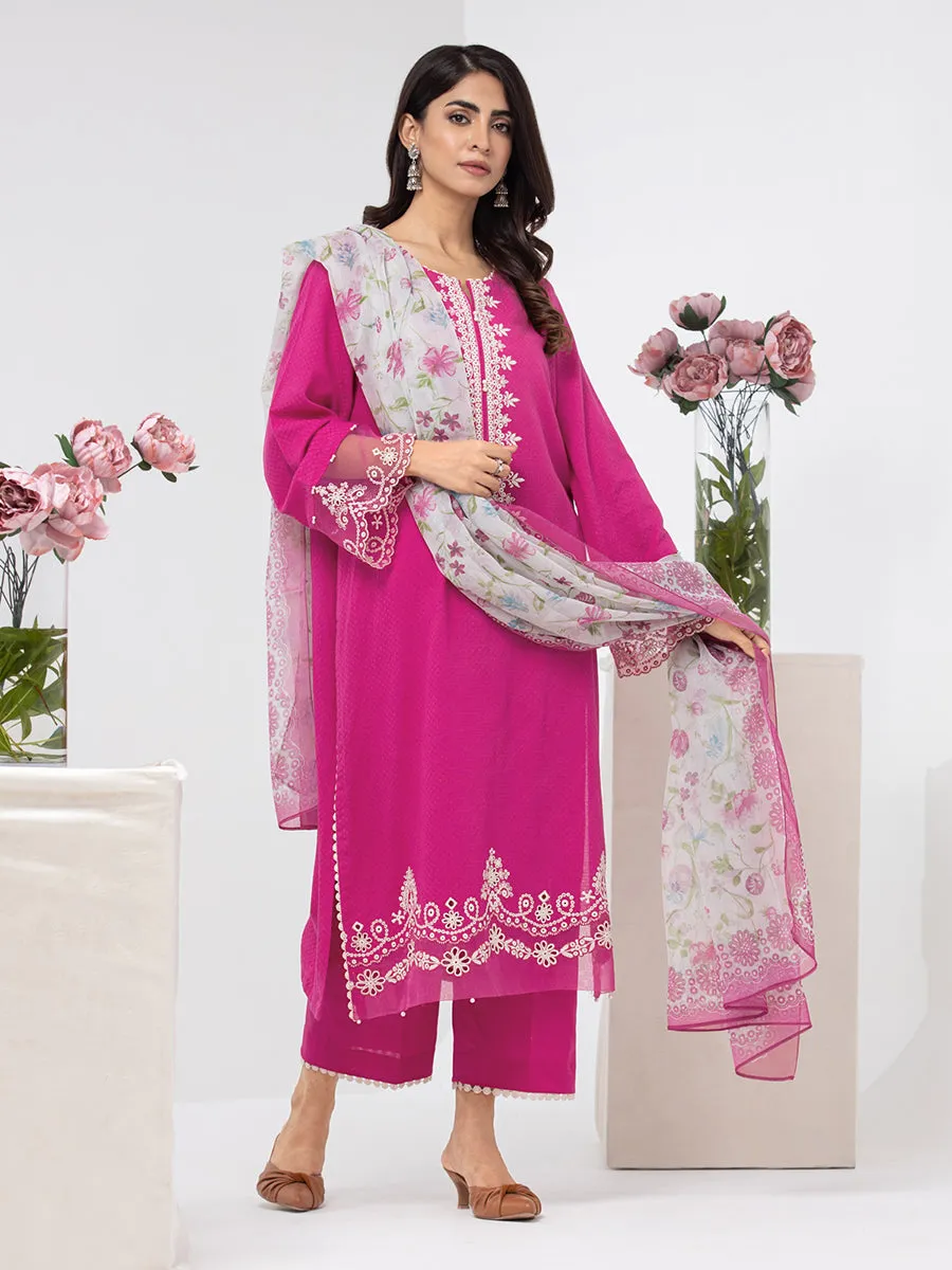 ACE Galleria Bahaar Festive Embroidered Dobby 3Pc Suit A-WU3PML23-22797