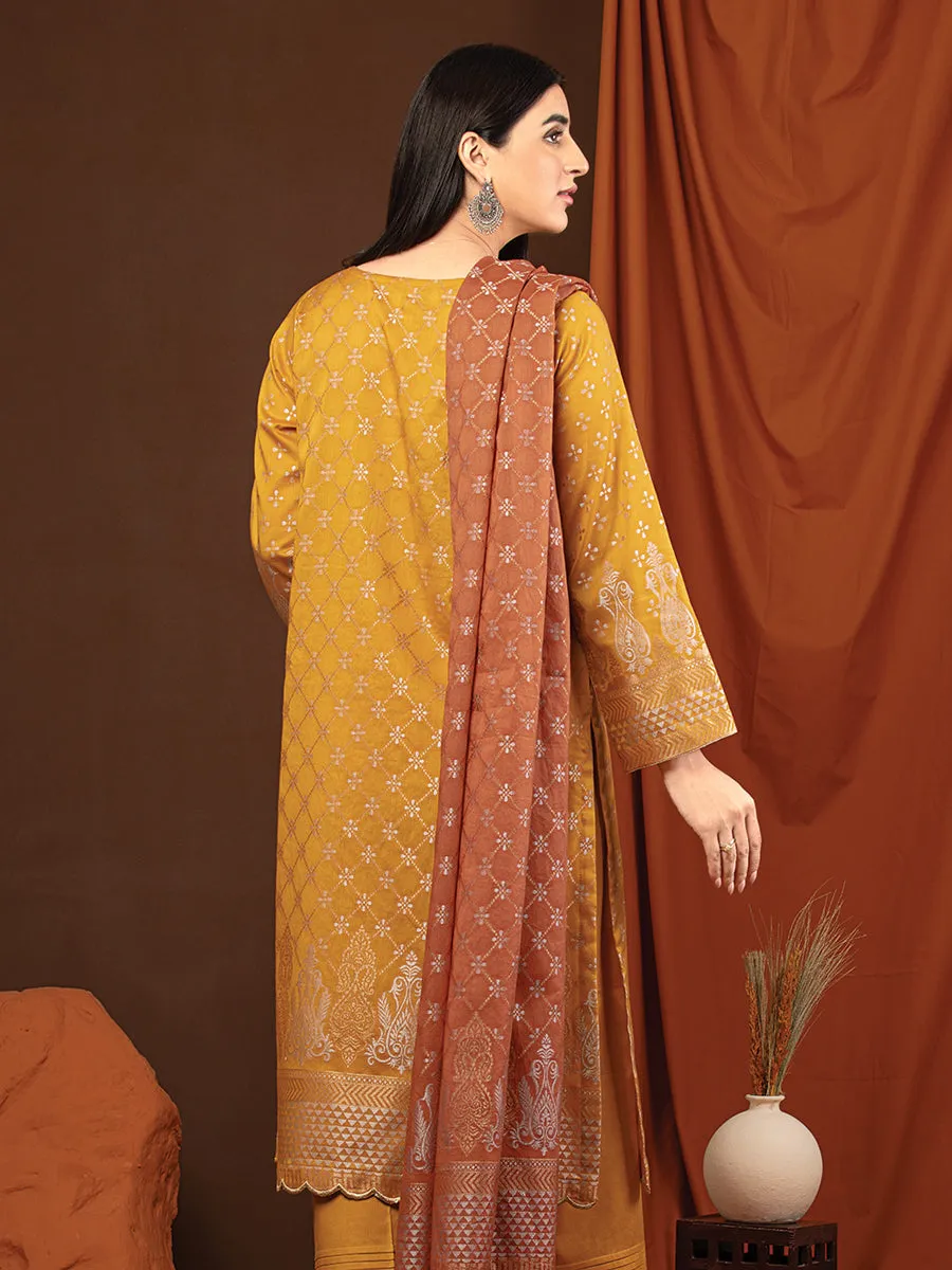 ACE Galleria Guzel Embroidered Jacquard 3Pc Suit A-WU3PS22-233