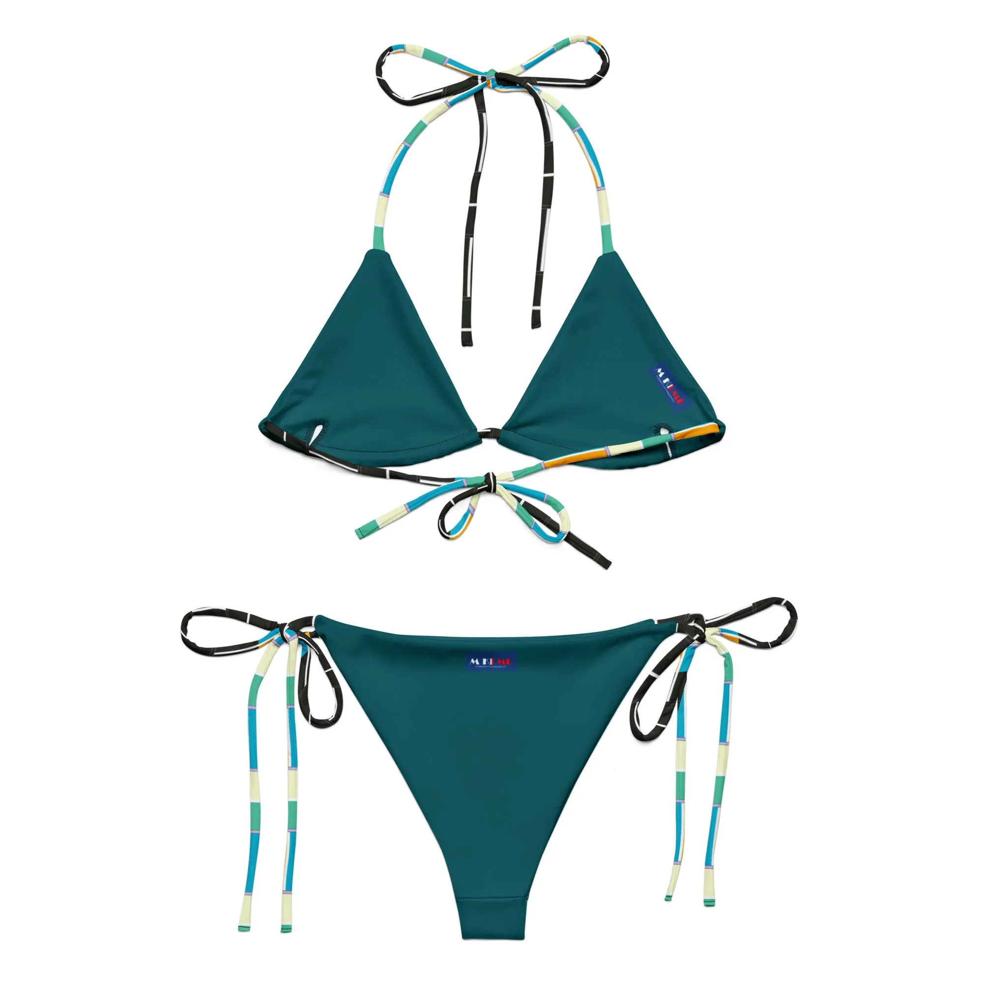 All-over print recycled string bikini