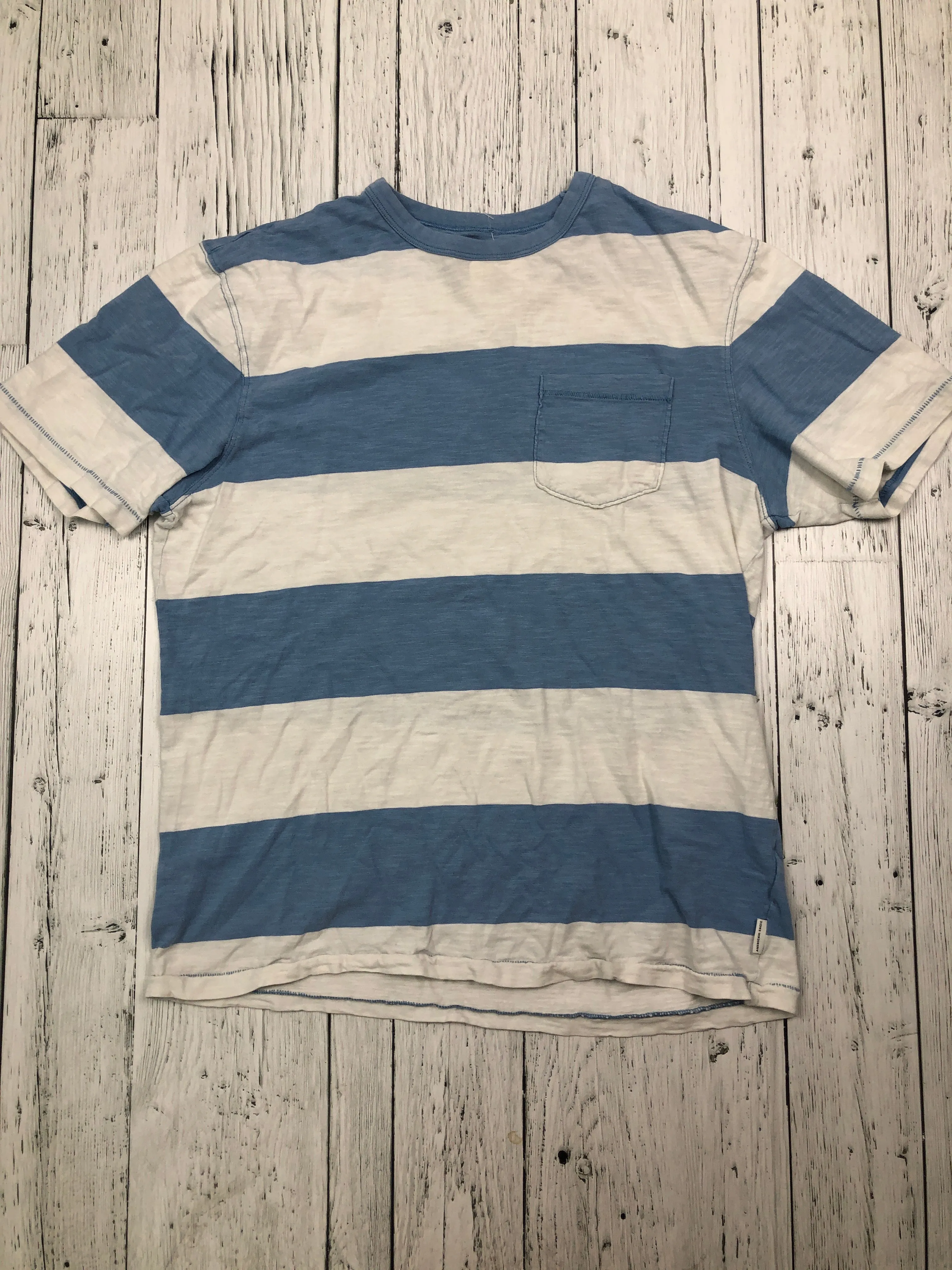 American Eagle blue white striped t-shirt - His M