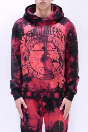 Astrid Andersen Tie Dye Logo Flower Hoodie - Red