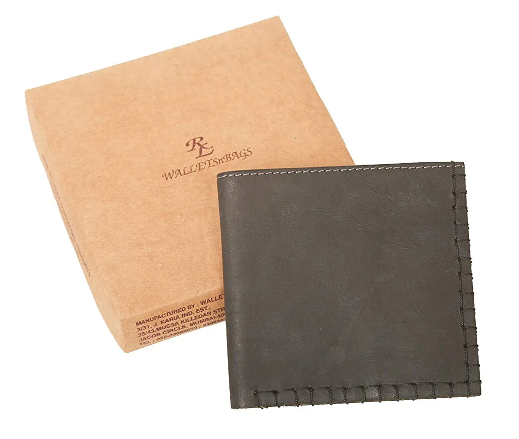 Auro Box Stitch Leather Wallet For Men