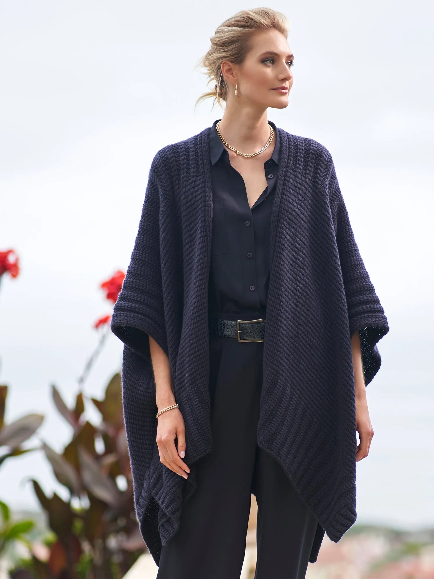 Avery Cashmere Poncho