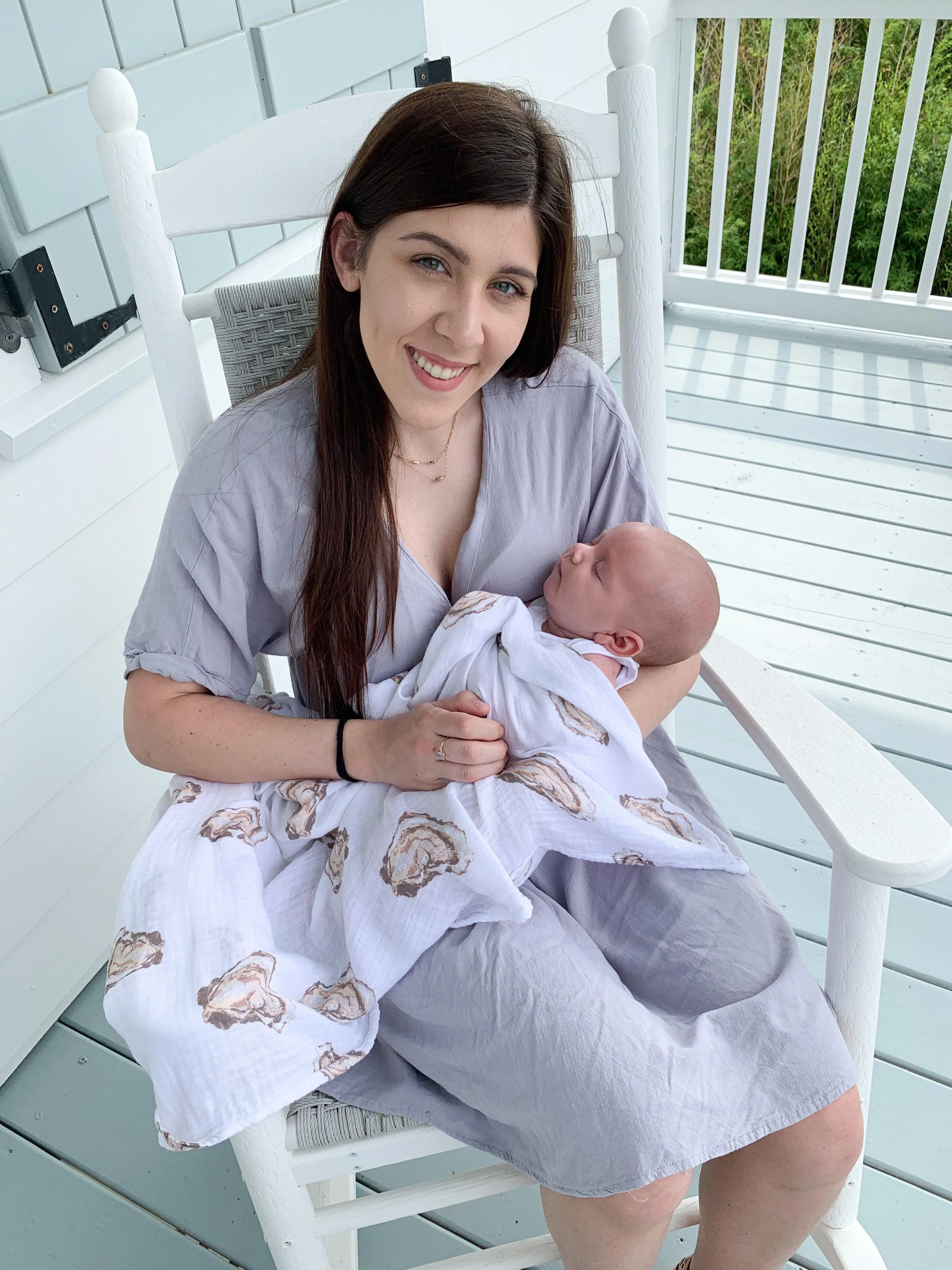 Aw, Shucks! Oyster Baby Muslin Swaddle Blanket