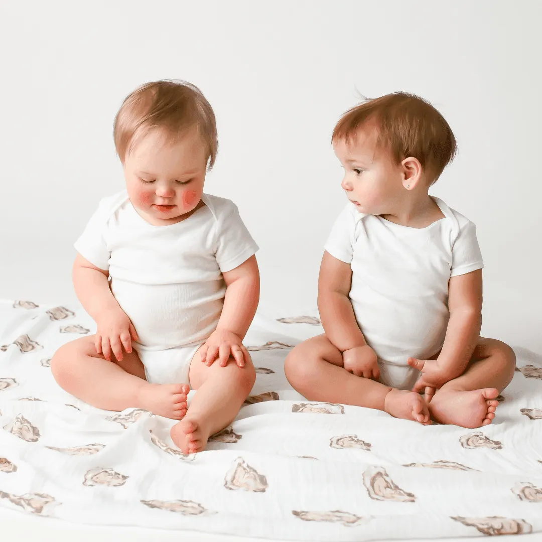 Aw, Shucks! Oyster Baby Muslin Swaddle Blanket