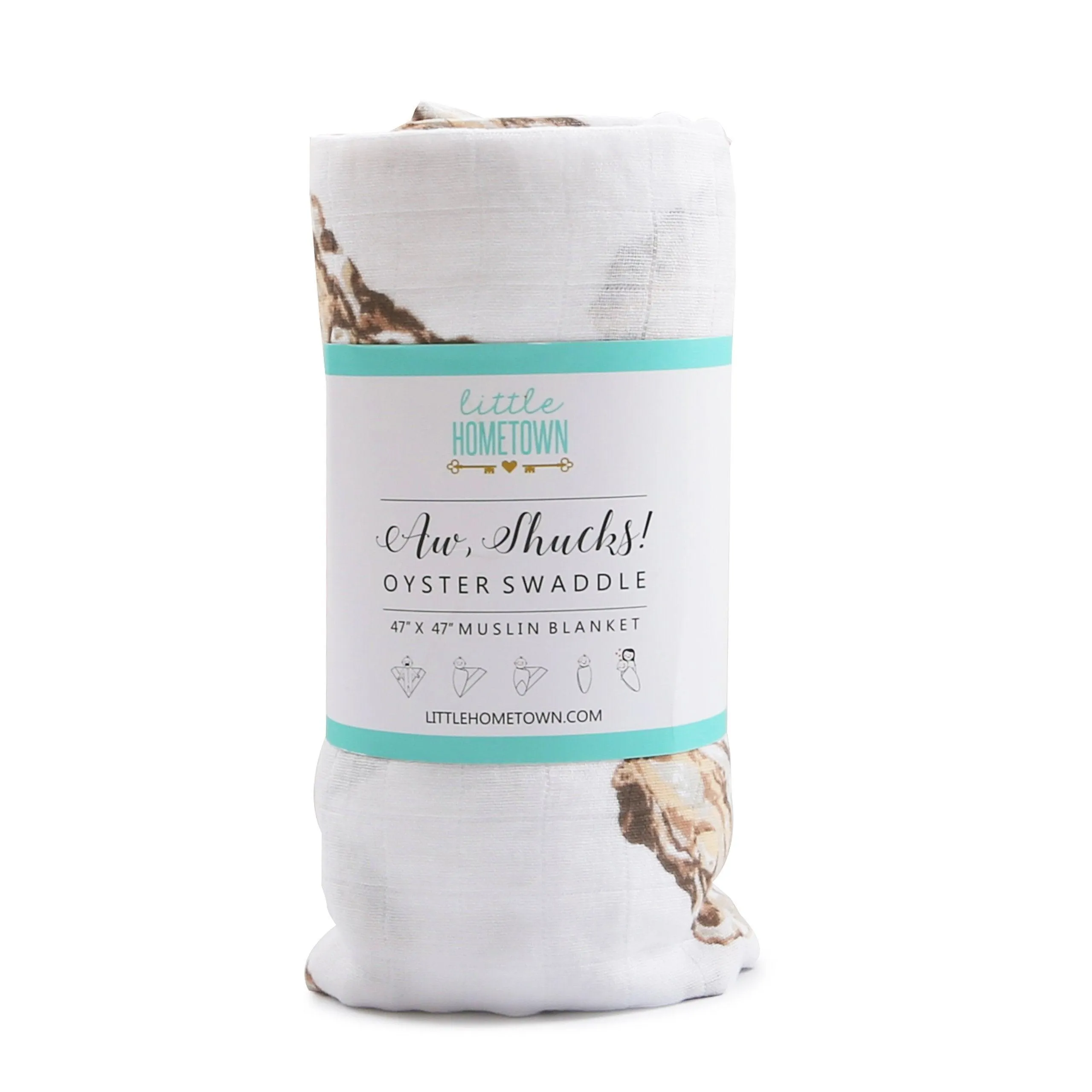 Aw, Shucks! Oyster Baby Muslin Swaddle Blanket