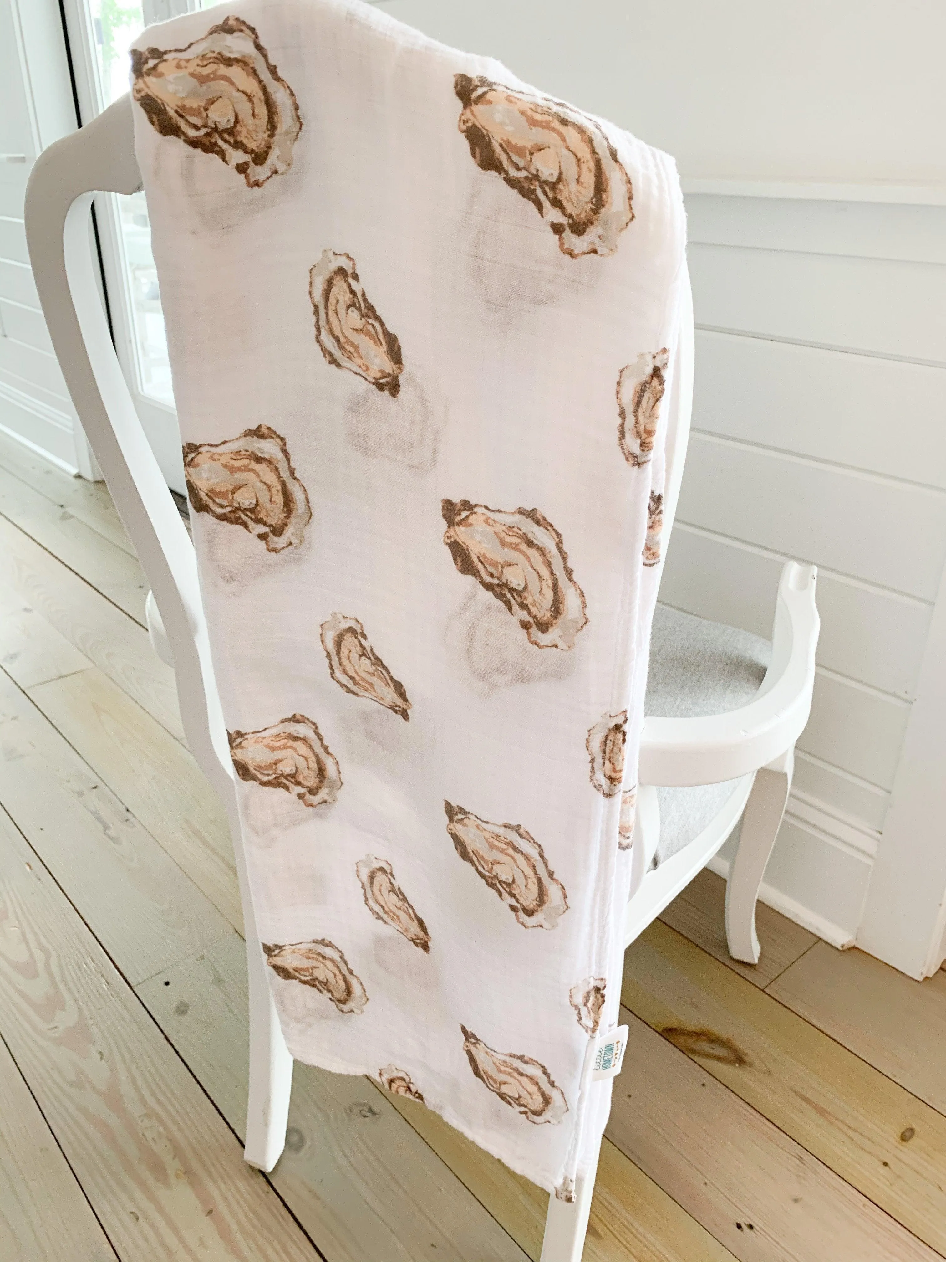 Aw, Shucks! Oyster Baby Muslin Swaddle Blanket