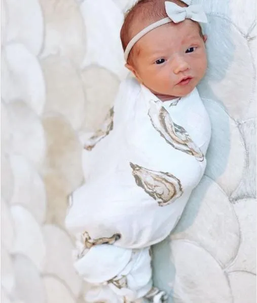 Aw, Shucks! Oyster Baby Muslin Swaddle Blanket