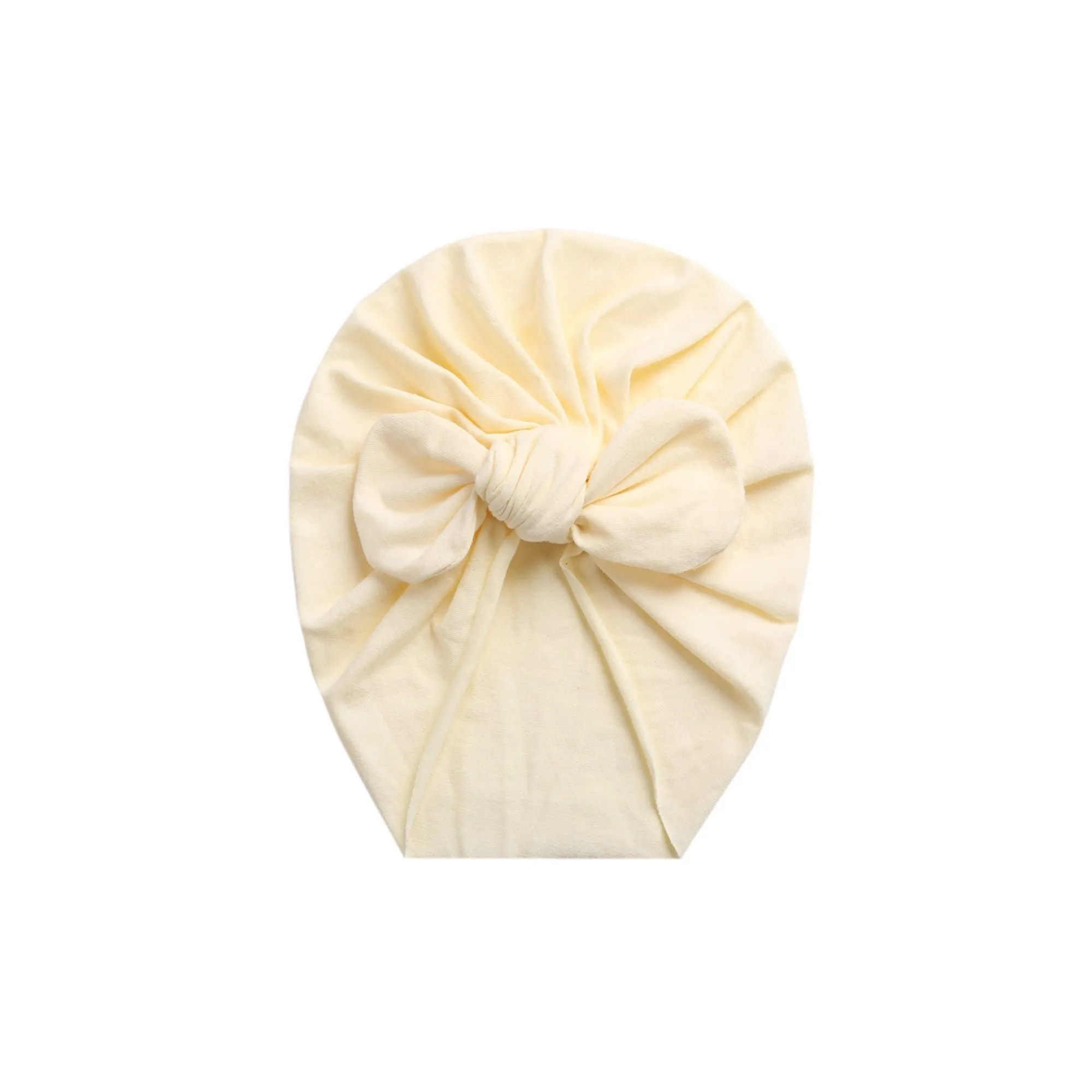 Baby Bunny Ear Turban in Lemon