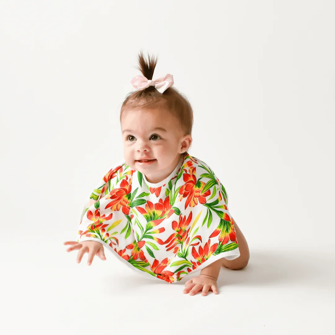 Baby Burp Cloth & Bib Combo: Prairie Fire