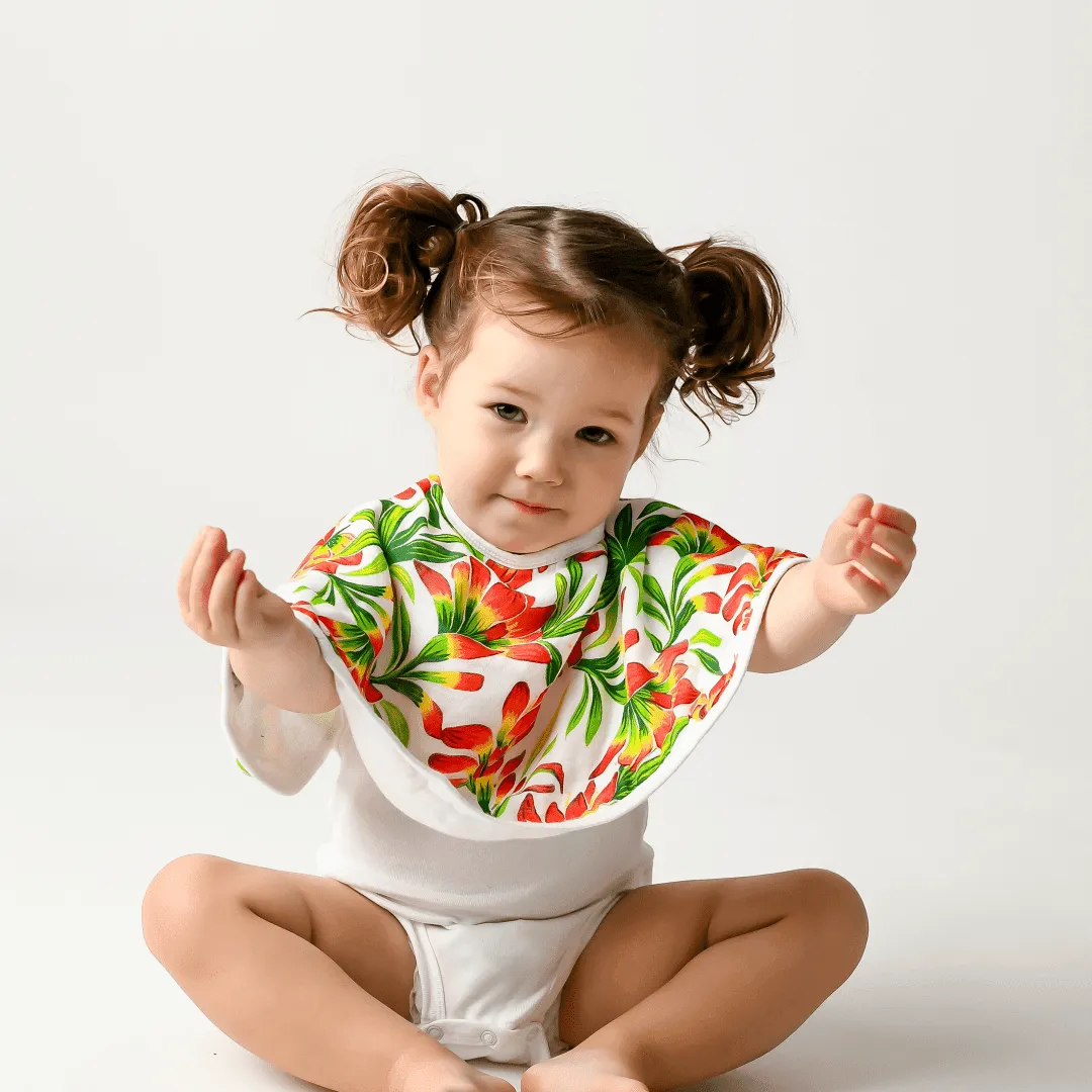 Baby Burp Cloth & Bib Combo: Prairie Fire