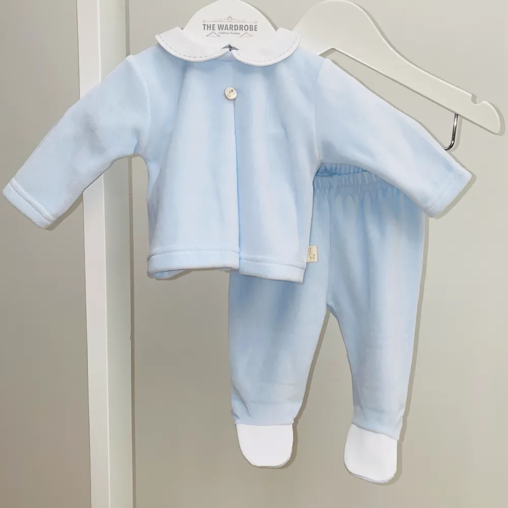 Baby Gi Blue Velour 2 Piece Set