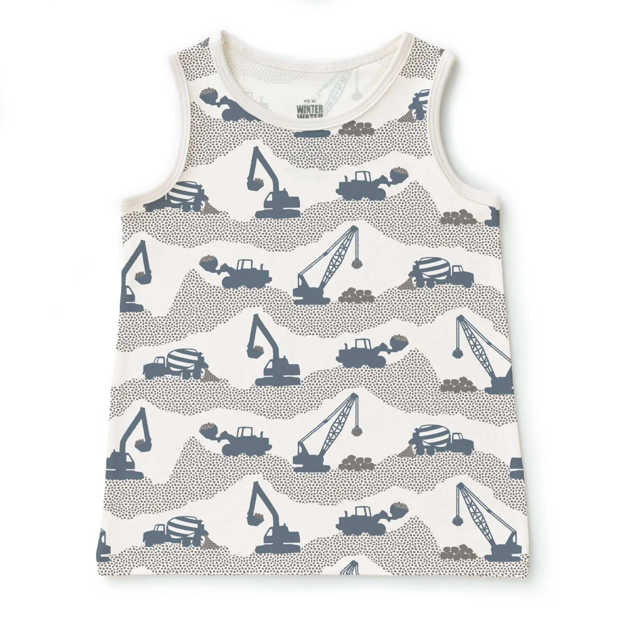 Baby Tank Top - Construction Slate Blue & Grey