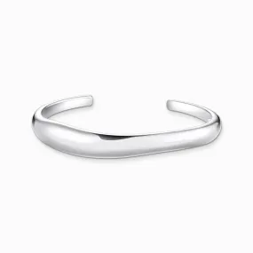 Bangle in organic shape silver