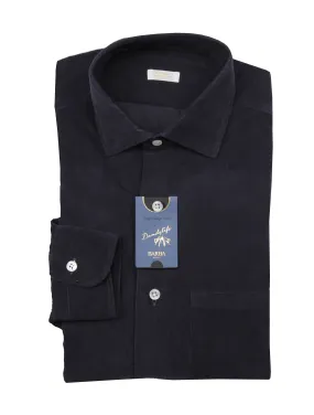 Barba Napoli Dark Blue Shirt - Slim