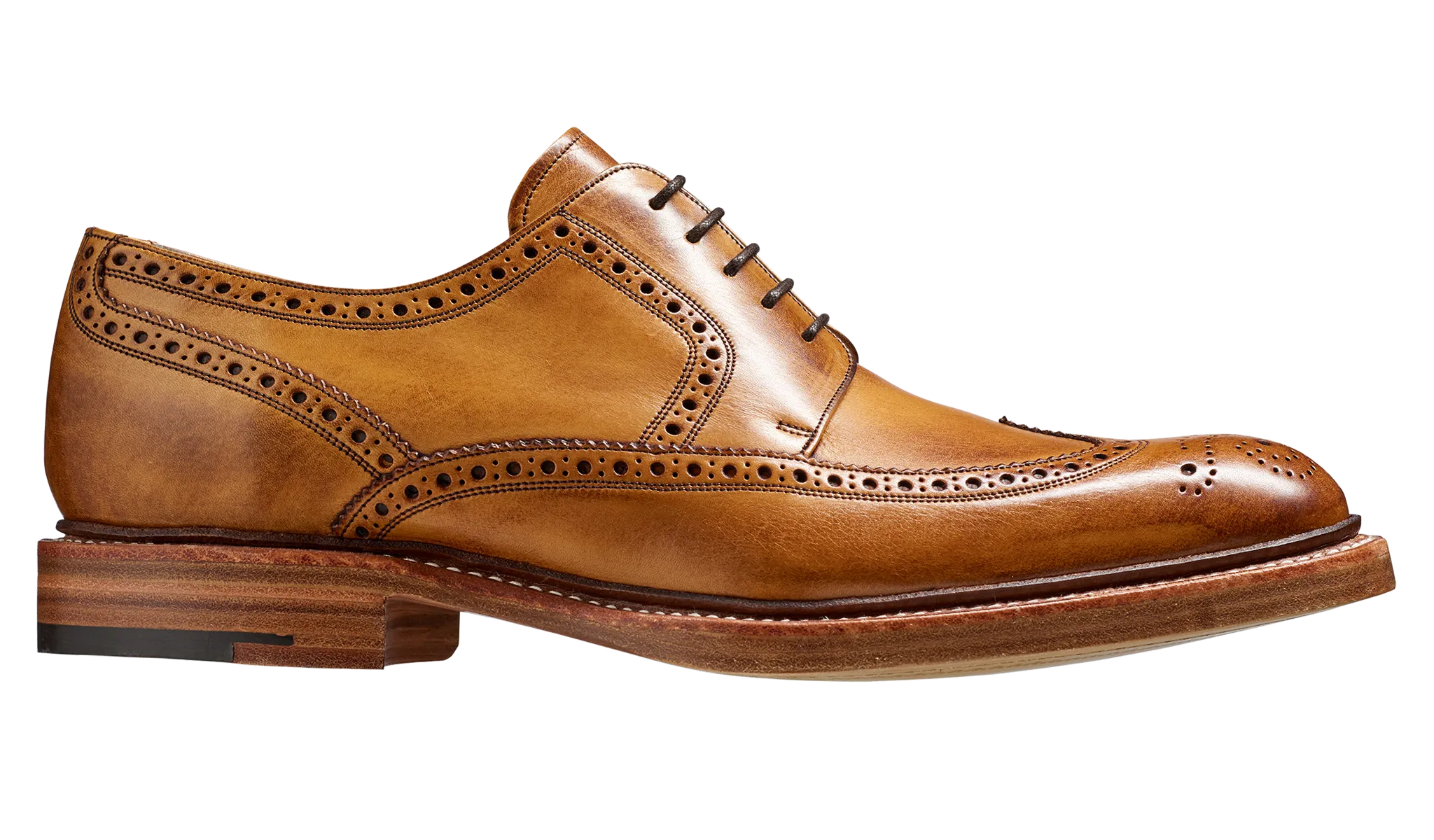 Barker Bailey Classic wing tip Derby - Cedar Hand Painted