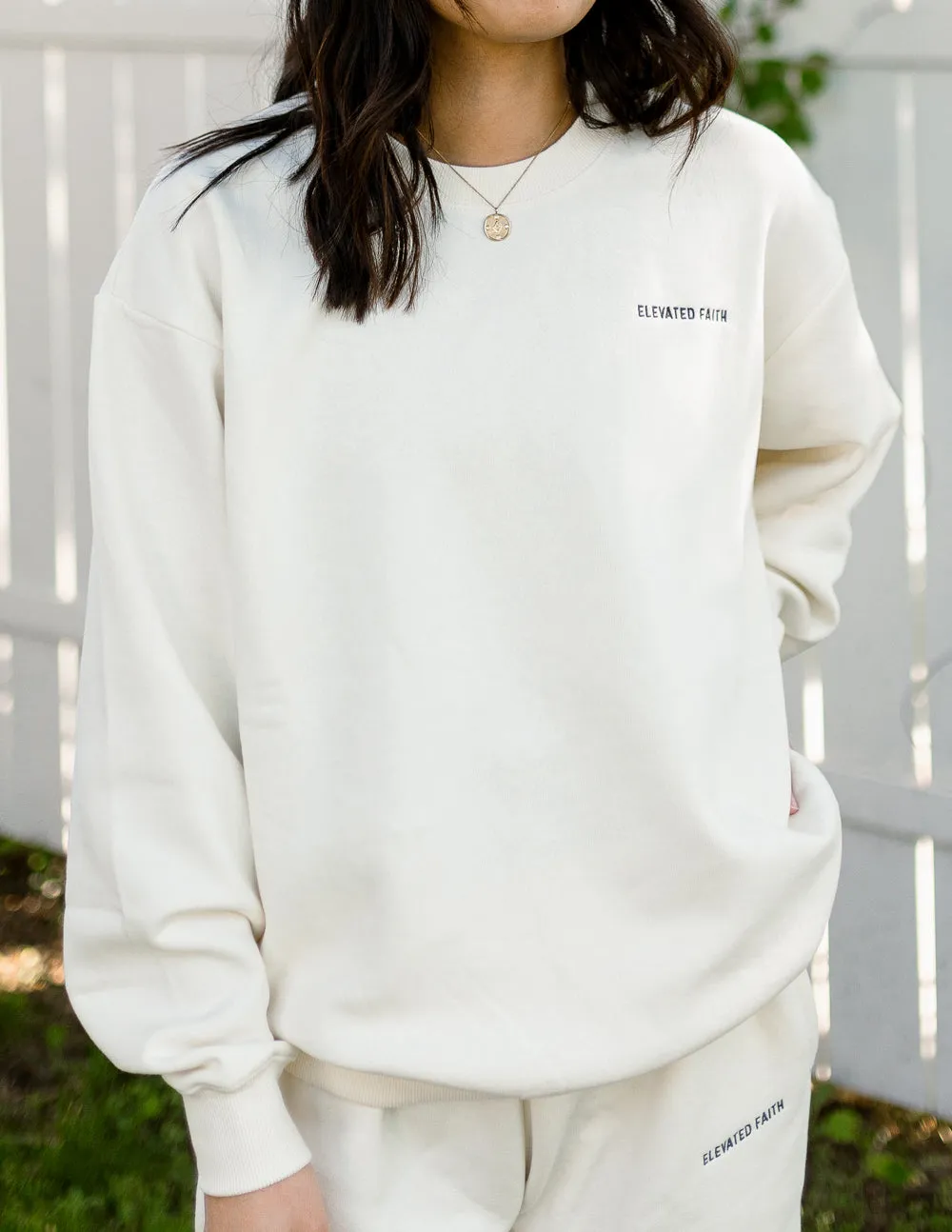 Basics White Sand Unisex Crewneck