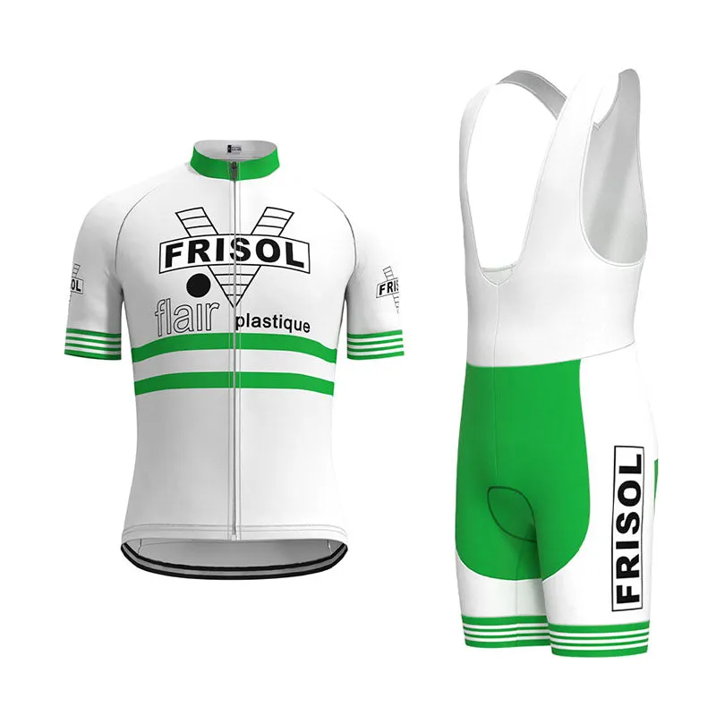 Baston Green Retro Jersey Top and Bib Set