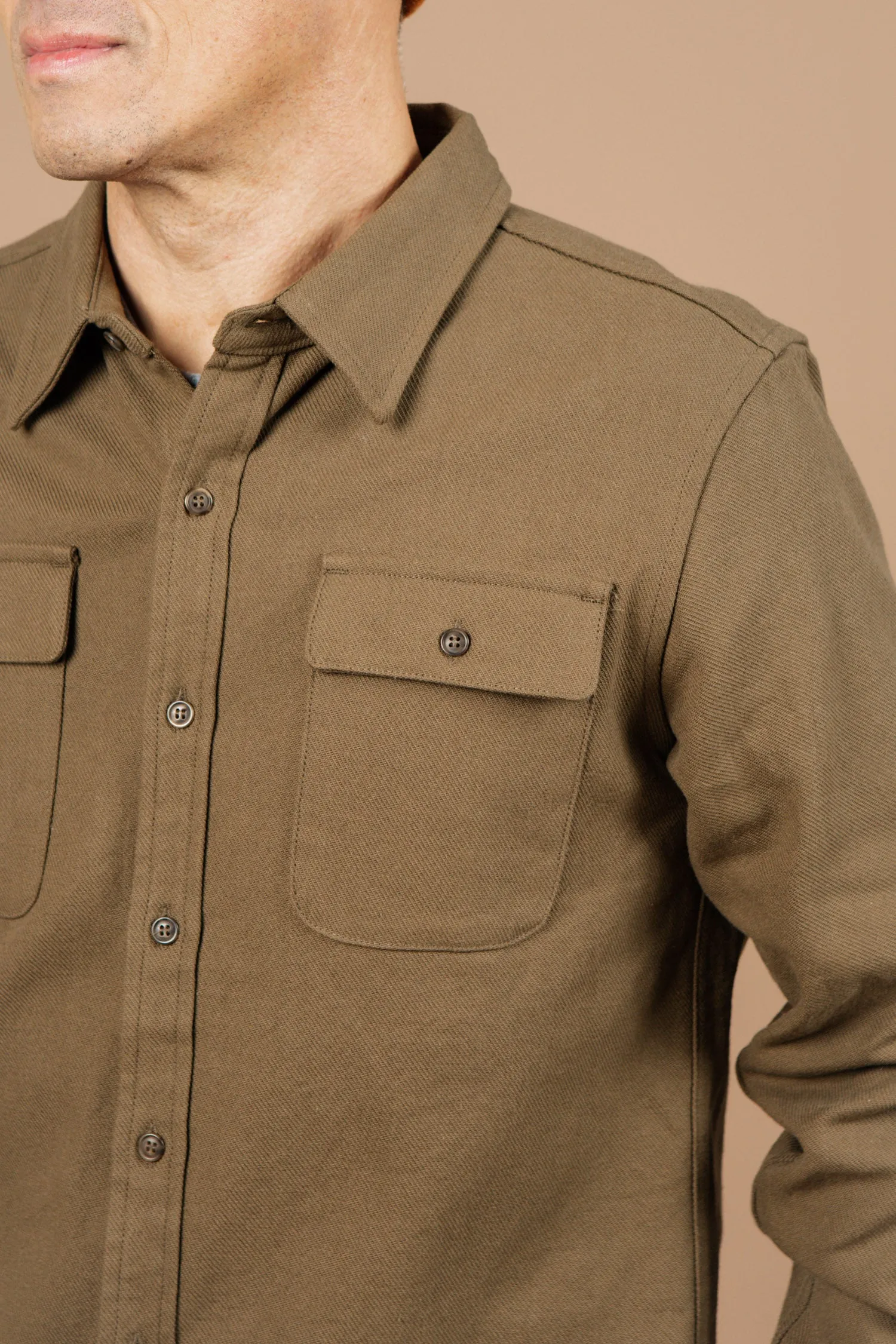 Bedford Shirt / Olive Twill