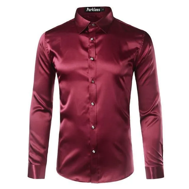 Beefheart Satin Silk Shirt For Men