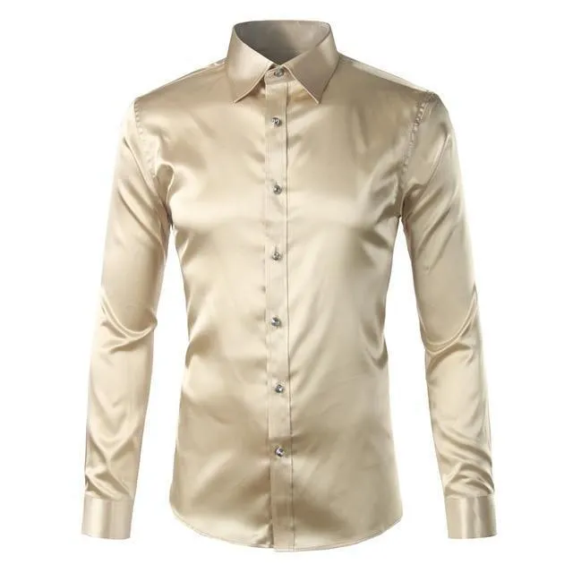 Beefheart Satin Silk Shirt For Men