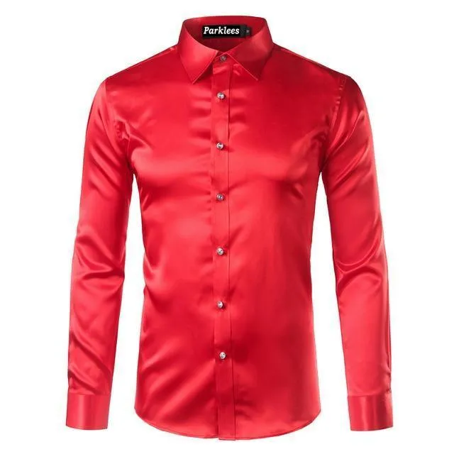 Beefheart Satin Silk Shirt For Men