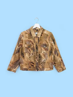 BETTY BARCLAY Jacket Animal Print - size M-L / GB 14/ F 42