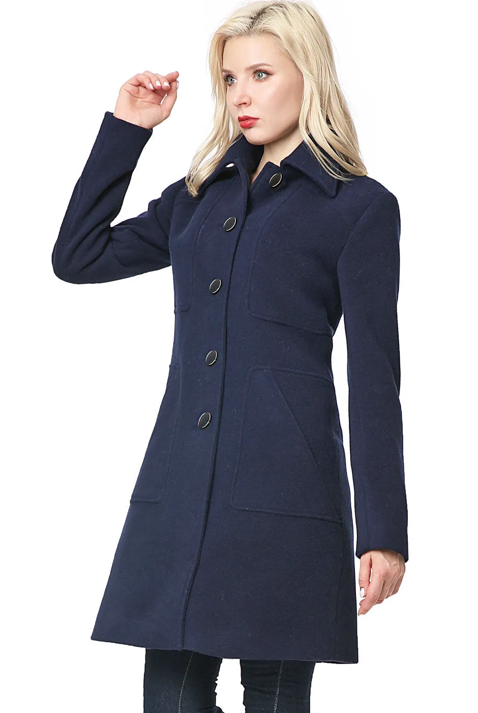 BGSD Women Anna Wool Blend Walking Coat