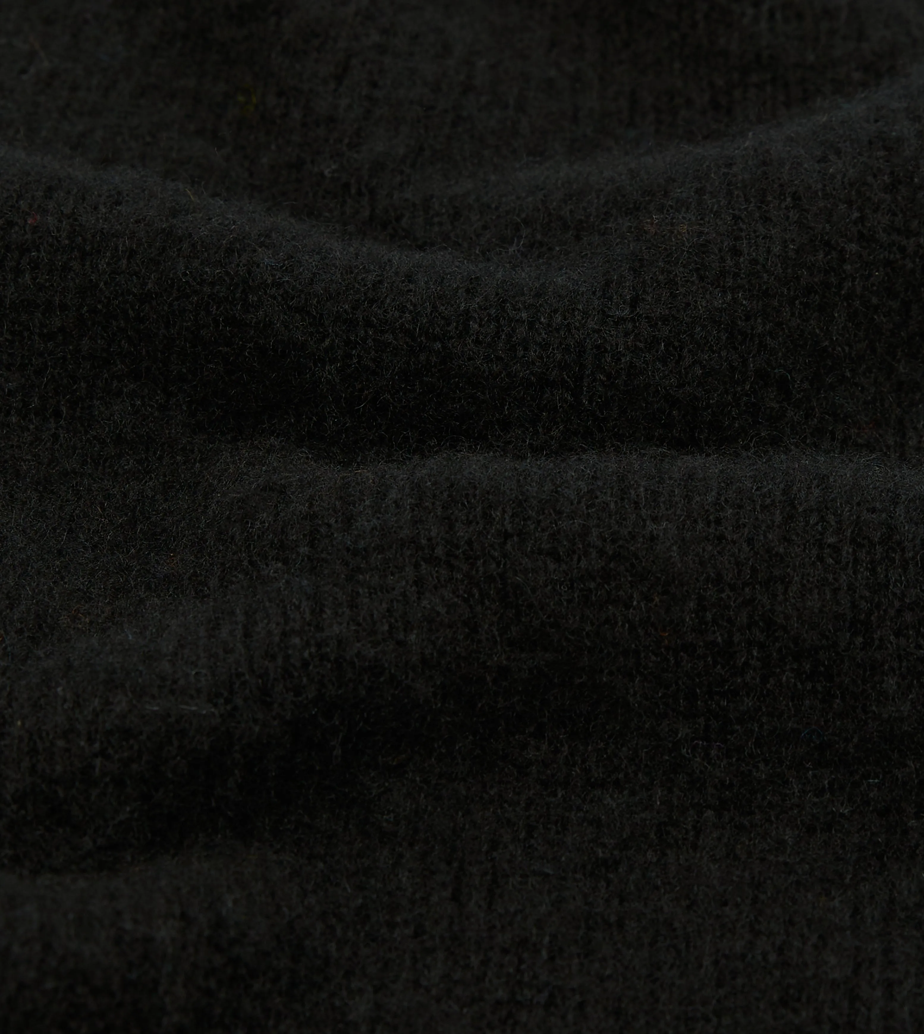 Black Brushed Shetland Crew Neck Jumper