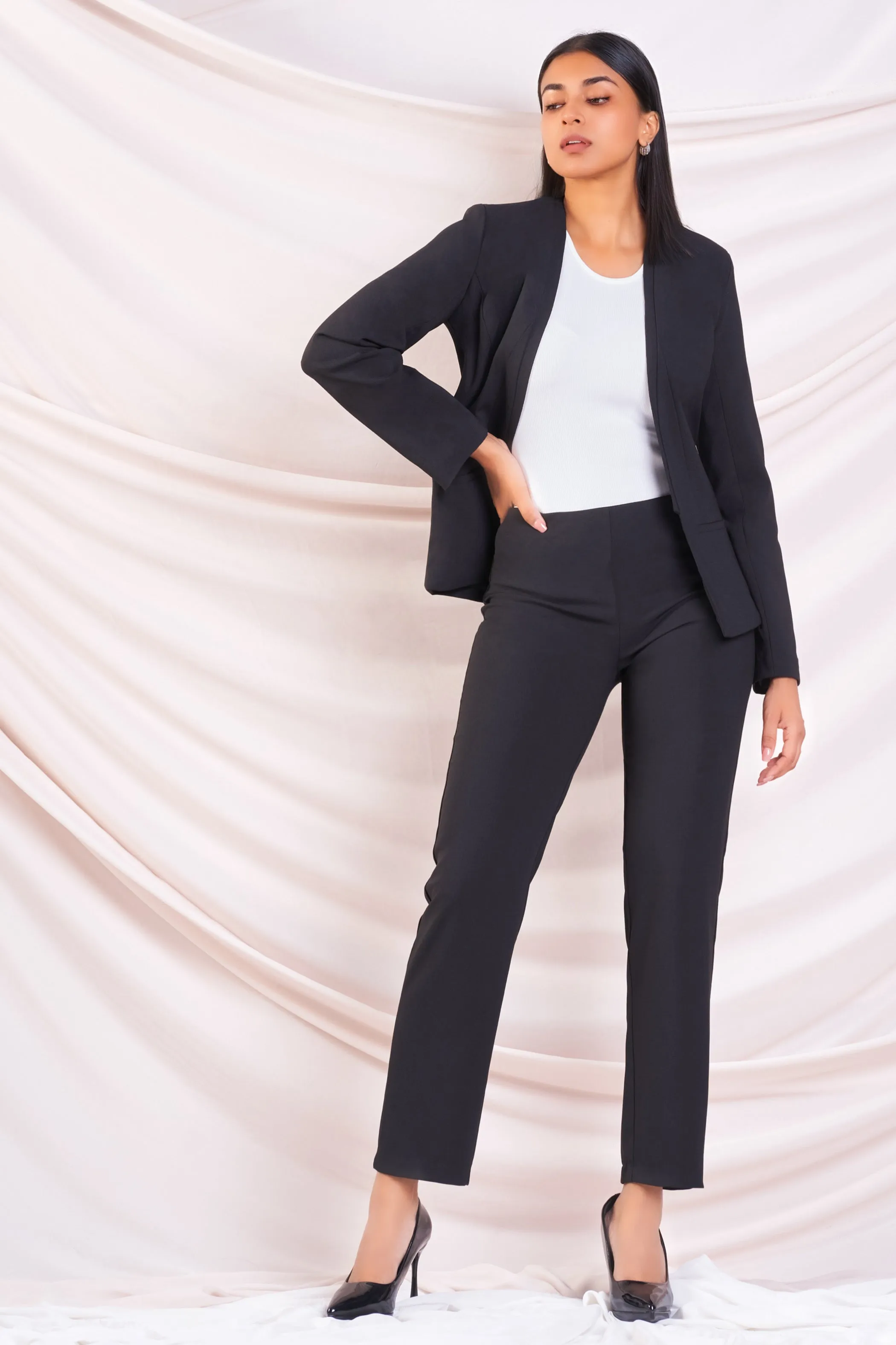 Black Princess Cut Blazer