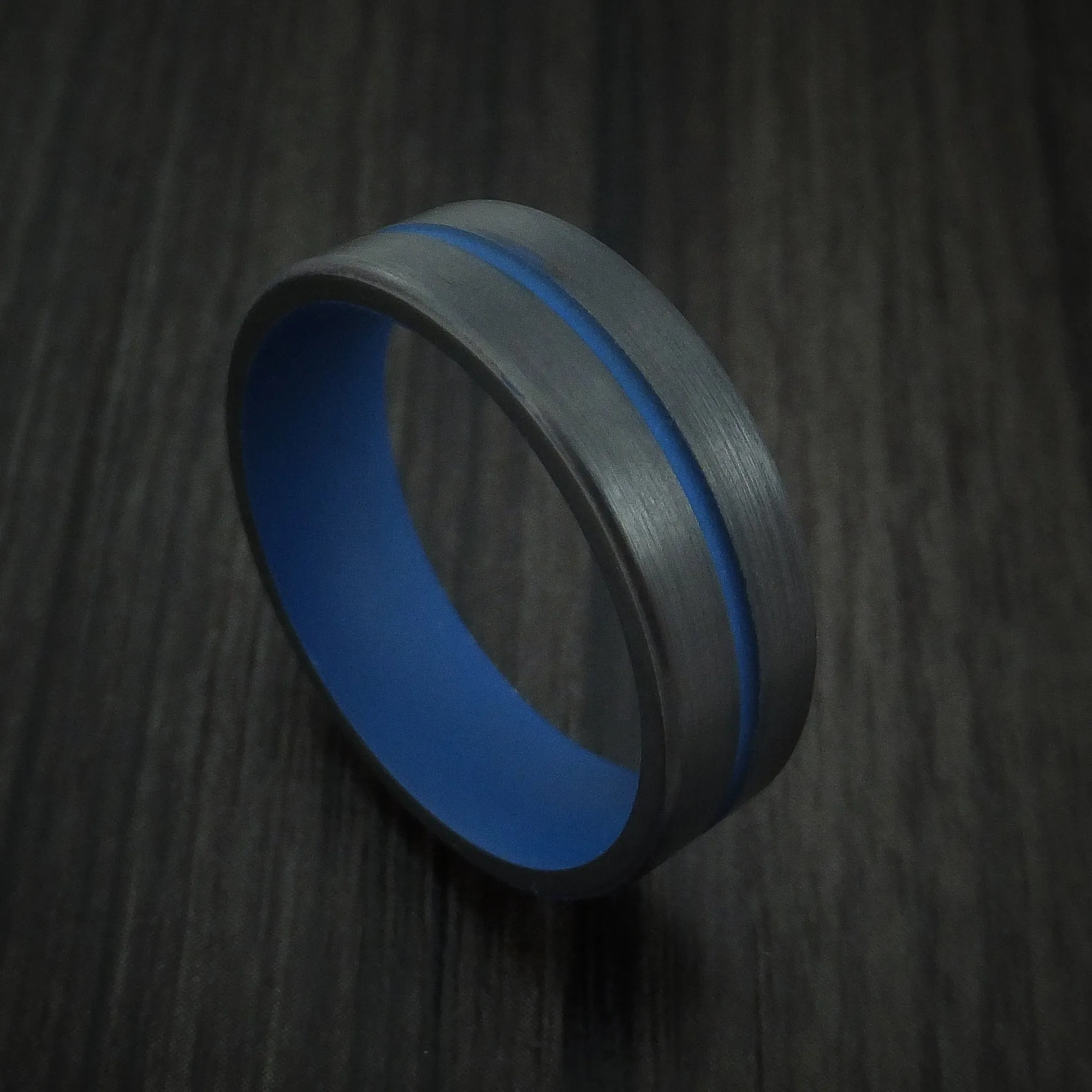 Black Titanium and Cerakote Men's Ring Custom Made Band