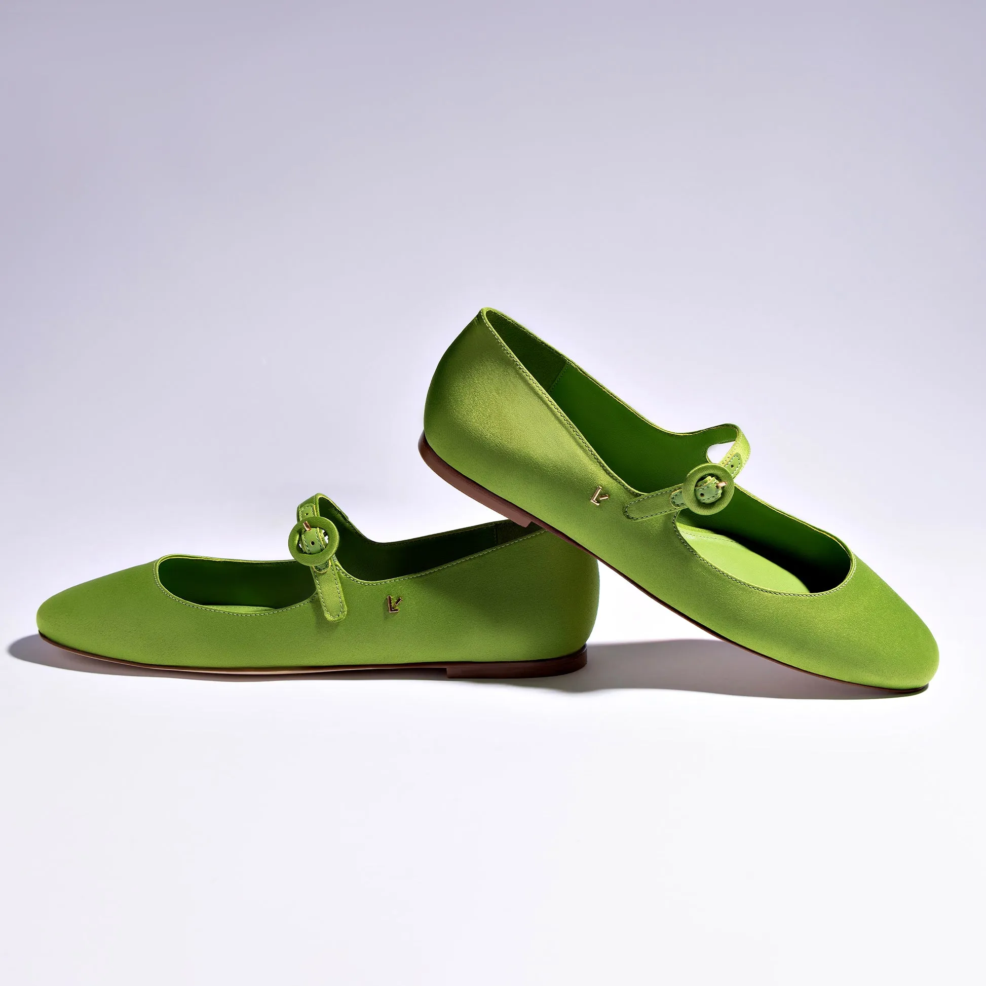 Blair Ballet Flat In Kiwi Satin