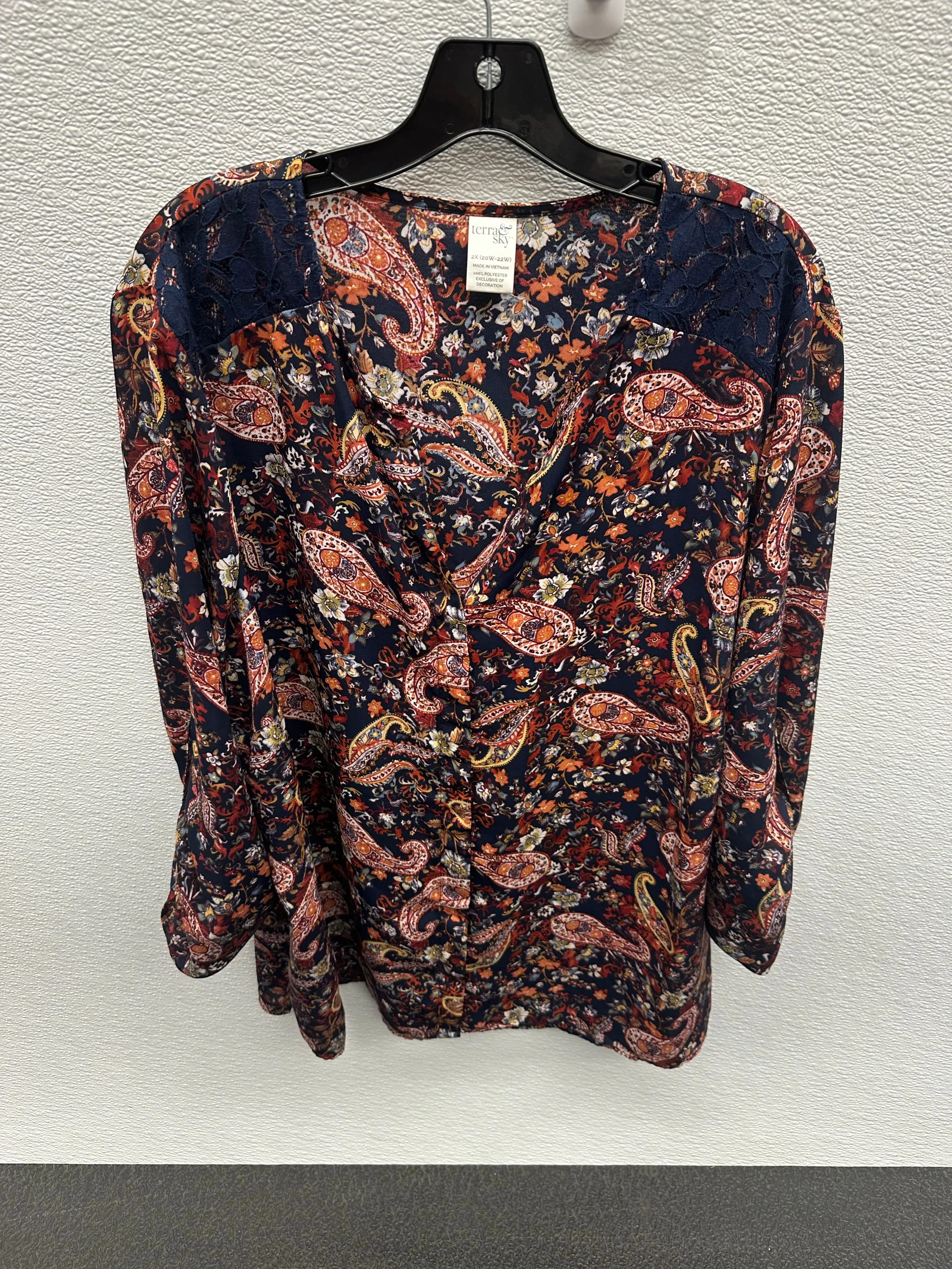 Blouse 3/4 Sleeve By Terra & Sky  Size: 2x