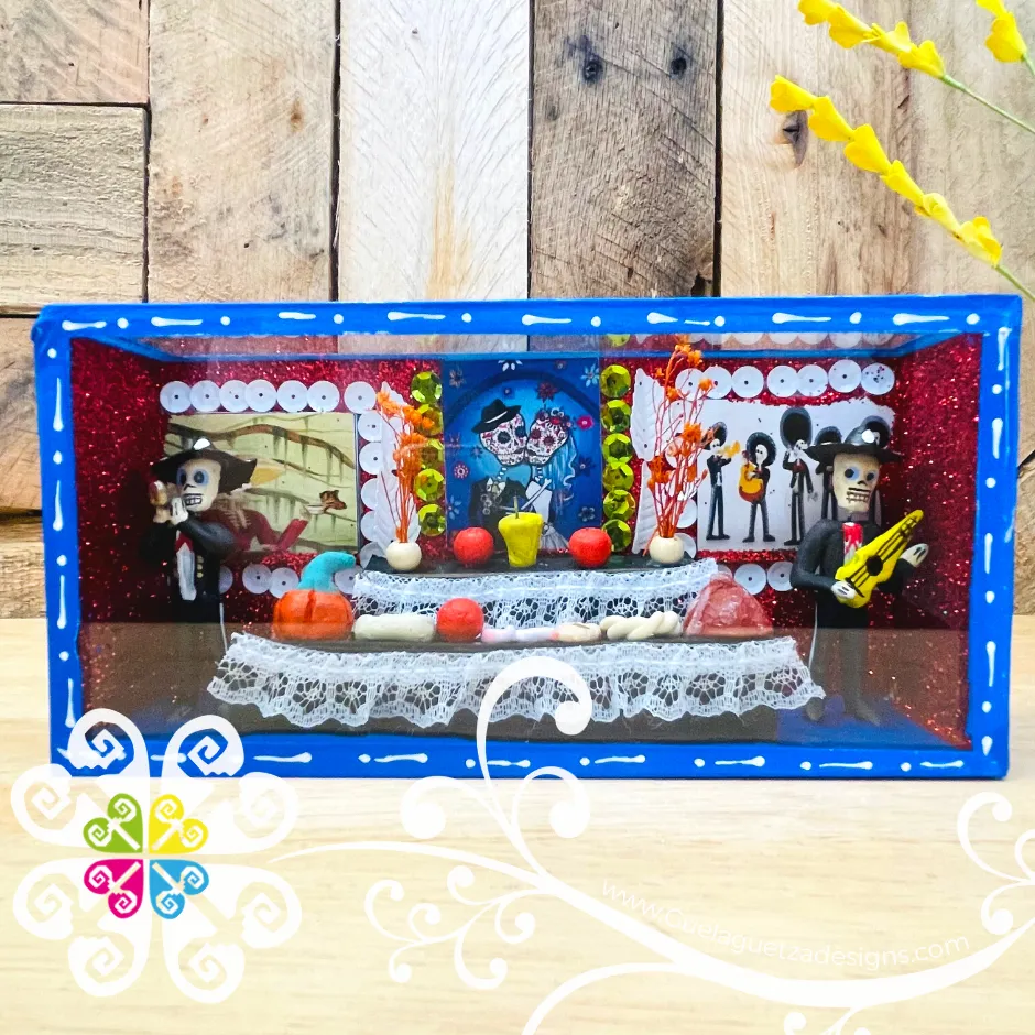 Blue Long Box Decor - Cajita Decorativa Barro Cocido