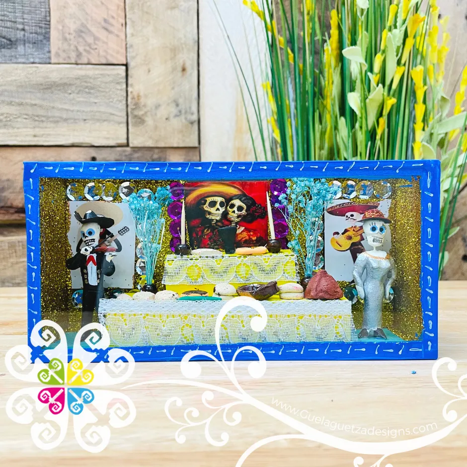 Blue Long Box Decor - Cajita Decorativa Barro Cocido