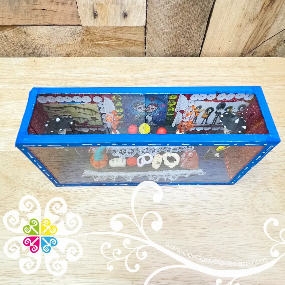 Blue Long Box Decor - Cajita Decorativa Barro Cocido