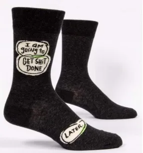 Blue Q Men's "Get Sh*t Done" Crew Socks